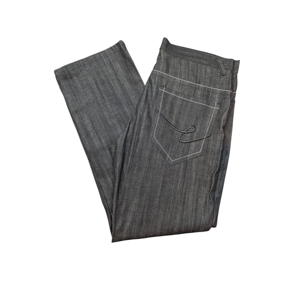 Vintage Five Elementz Jeans Mens Black Embroidered Y2K Hip Hop Tag 40X34